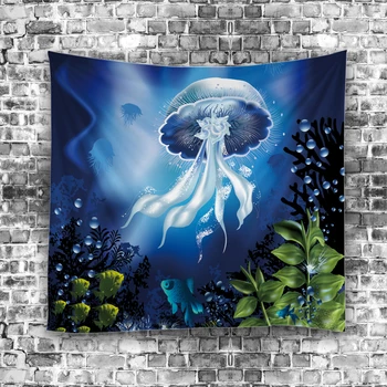 

2017New Nordic Ocean world Cartoon Pattern Tapestry Home Decorative Tapestry 150cmx130cm 200cmx150cm Hanging Wall Carpet