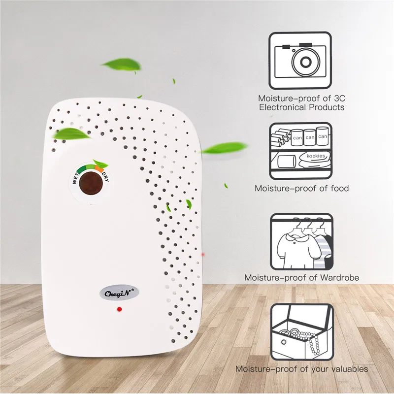 Mini Dehumidifier For Home Office Portable Desiccant Reusable Moisture Absorbing Air Dryer With LED Indicator Air Dehumidifiers