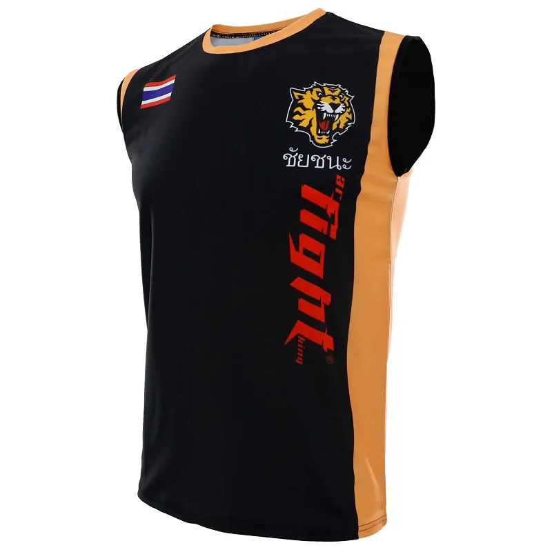 Футболка Tiger Rashguard для ММА Муай Тай мужская спортивная футболка с аниме принтом