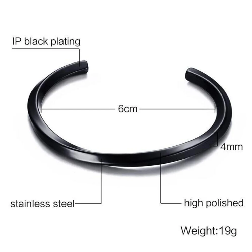 Vintage Mobius Twist Bracelet For Men Stainless Steel Cuff Bangle Black Gold Silver Rose Gold Color Punk Jewelry bangle bracelet stainless steel bracelet