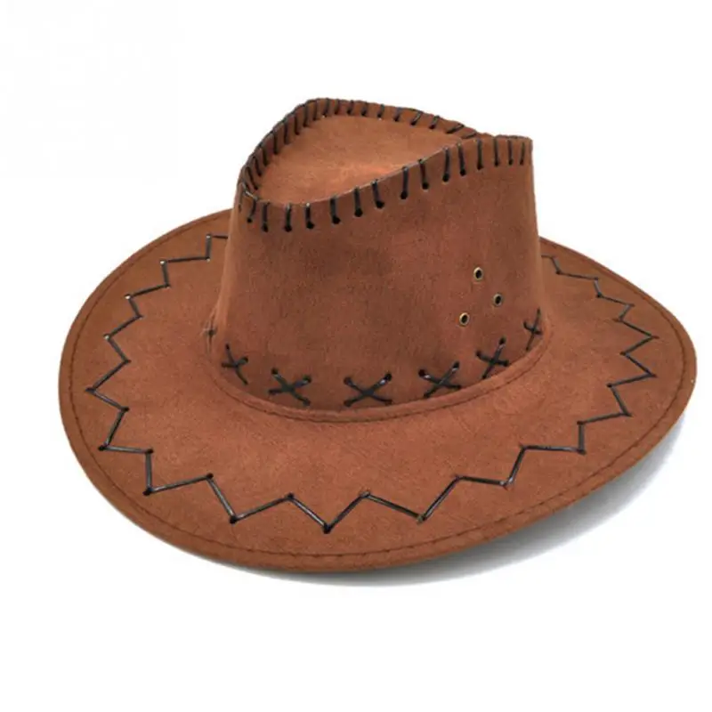 Повседневная ковбойская шляпа в ковбойском стиле; детская шляпа в ковбойском стиле из искусственной замши с широкими полями для отдыха; детская шляпа на Хэллоуин;