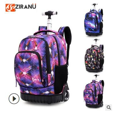 18 inch Wheeled backpack kids School backpack On wheels Trolley backpacks bags for teenagers Children School Rolling backpack|School Bags| - AliExpress