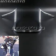 Хромированный 1" 14" 1" Rise Batwing обтекатель руль тяга вешалка ручка бар для Harley Touring Кафе Racer Chopper Softail Fatboy