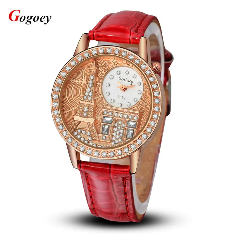 

Watch Women Fashion Luxury Watches Brand Gogoey Rhinestone Quartz Watch Ladies Dress Wristwatch Relogio Feminino Hours Saati