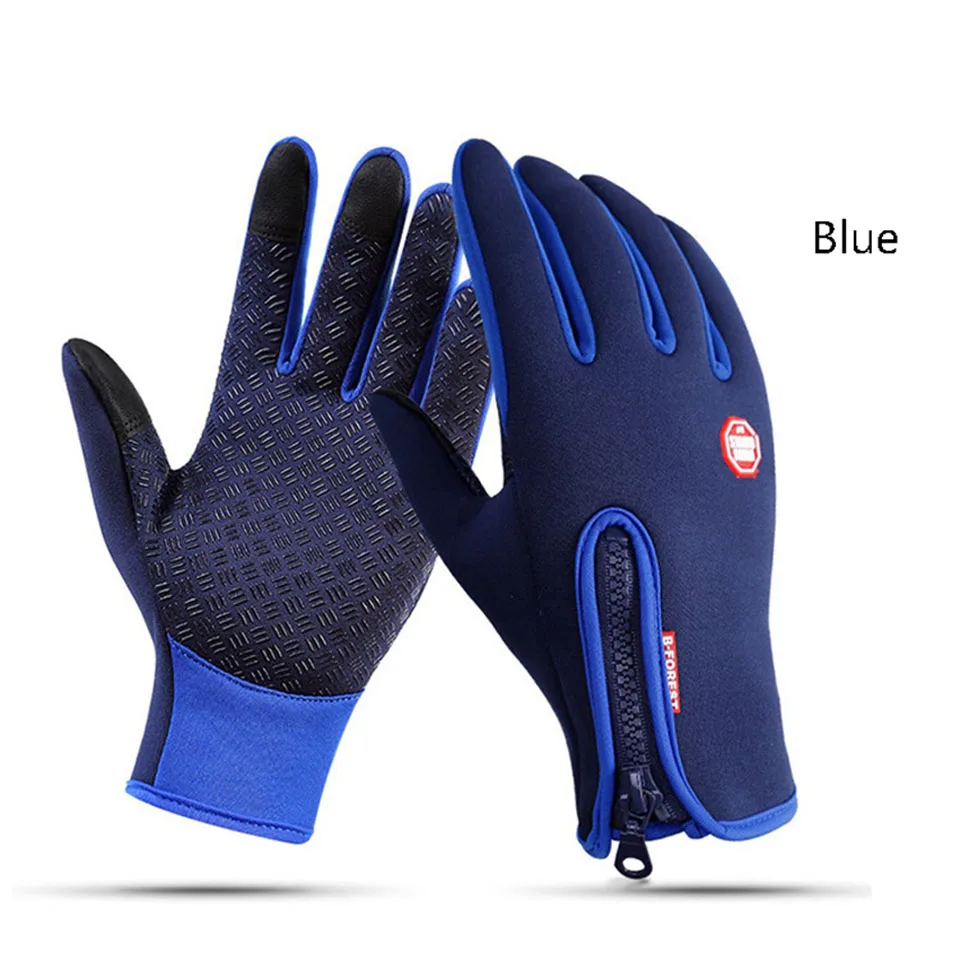 Спортивные зимние ветрозащитные флисовые перчатки унисекс с сенсорным экраном для бега, пешего туризма, велоспорта, катания на лыжах