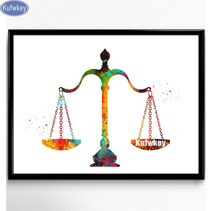 

5D DIY Full square Diamond Painting "Scales of Justice" Diamond Embroidery Cross Stitch Mosaic Rhinestone home decoration