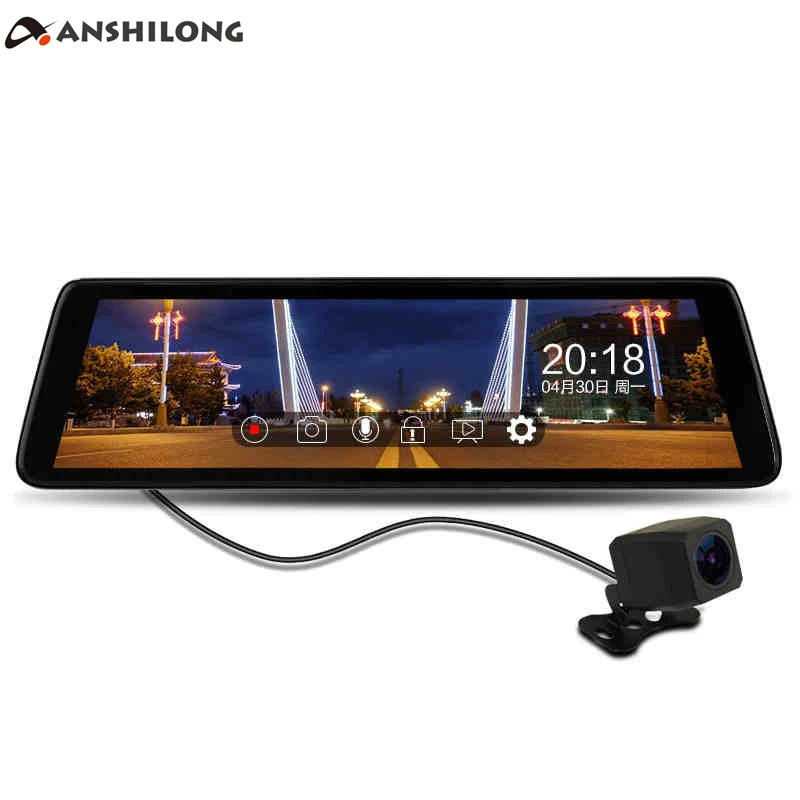 

ANSHILONG 9.8" FULL TOUCH SCREEN Display FHD 1080P Car DVR Streaming Rear View Mirror Monitor with Special OEM Bracket
