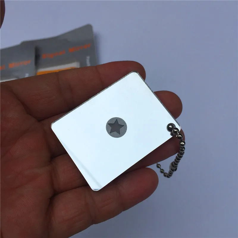 

Multi - function signal mirror outdoor survival survivors reflective new field tools make - up mirror EDC tools