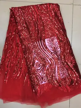 

Sequins lace fabric french net lace fabrics tulle fabric J-4274 Nigerian tulle lace fabric high quality for dress