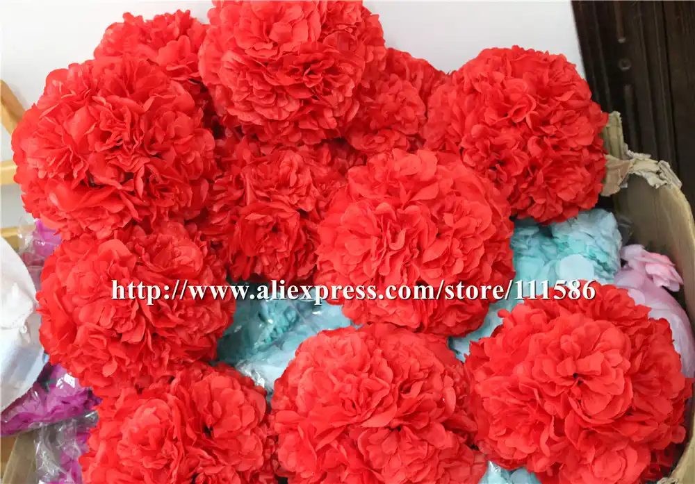 SPR RED 10pcs/лот Свадебный дорожный свинец Искусственный Настольный цветок центр шар