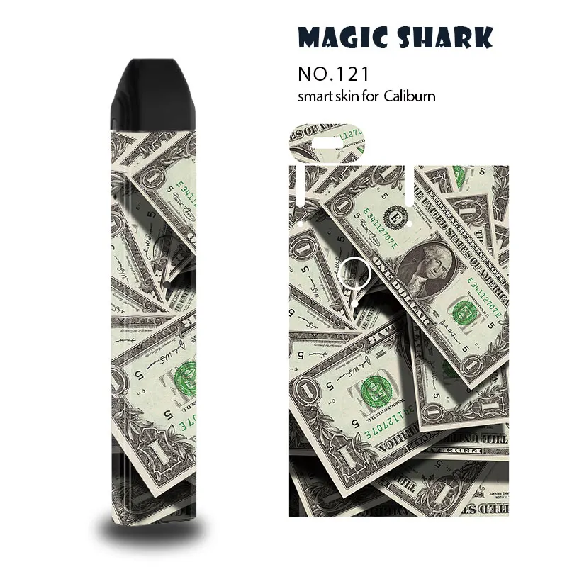 Magic Shark Военная, Армейская, камуфляжная, Money Dollar, не выцветает, чехол, наклейка, пленка, пленка для кожи Uwell caliborn 116-125