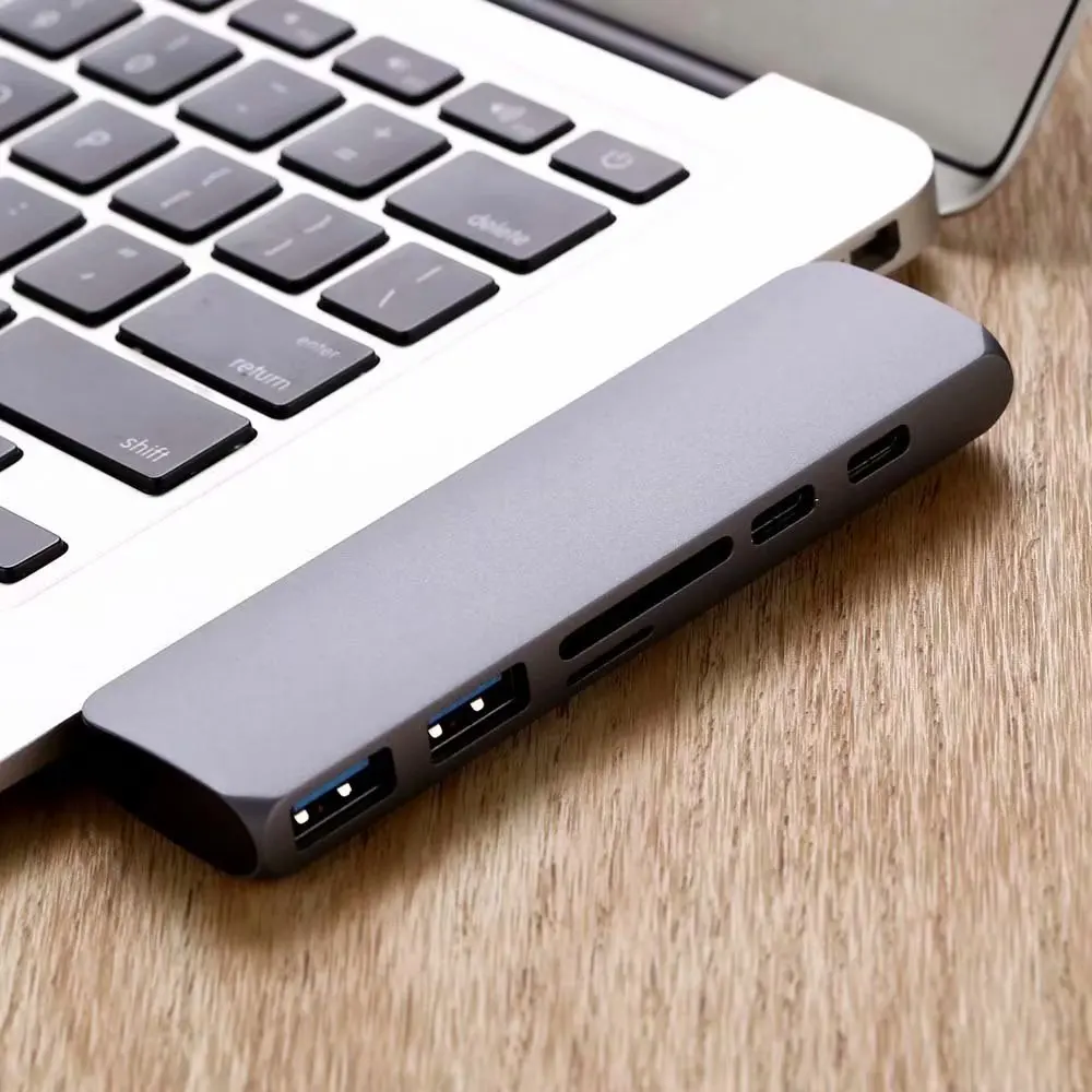 

7 in 1 USB HUB with HDMI USB3.0*2 with SD, TF, PD Function Vention Thunder bolt USB HUB
