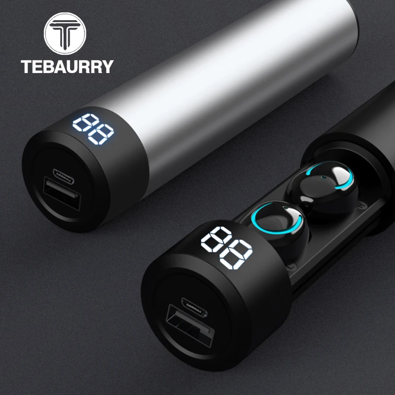 TWS Bluetooth наушники 6D с микрофоном и зарядным футляром на 2600 мА · ч|Наушники