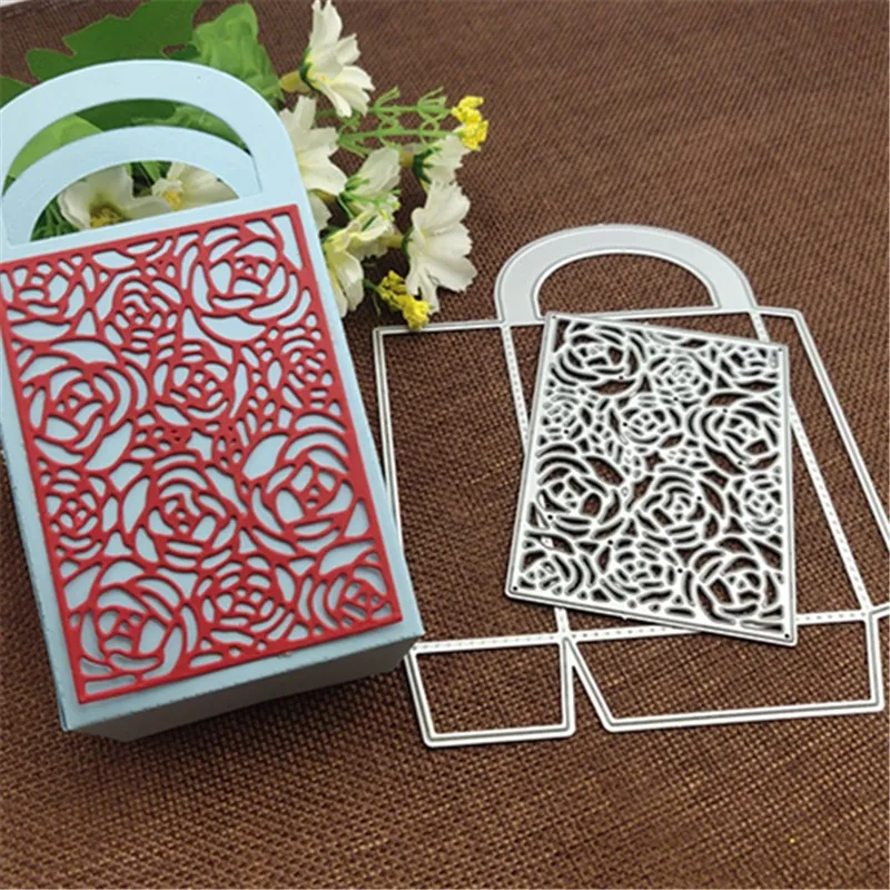 

Rose shaped 3D handbag Metal Cutting Dies Stencil for DIY Scrapbooking Photo Album Embossing Paper Cards Crafts Die cuts