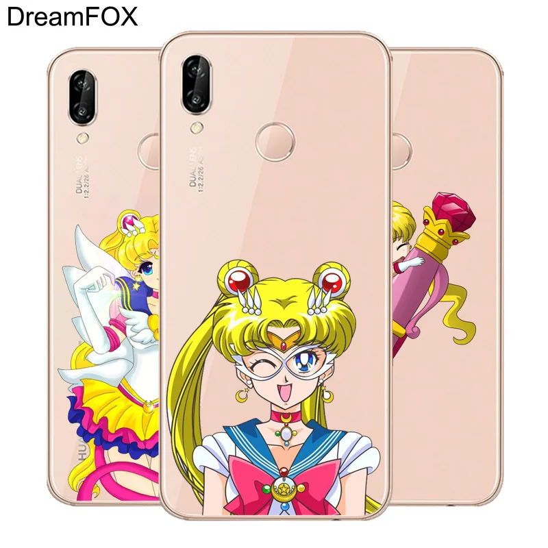 

DREAMFOX L545 Sailor Moon Soft TPU Silicone Case Cover For Huawei Honor 6A 6C 7X 9 10 P20 Lite Pro P Smart