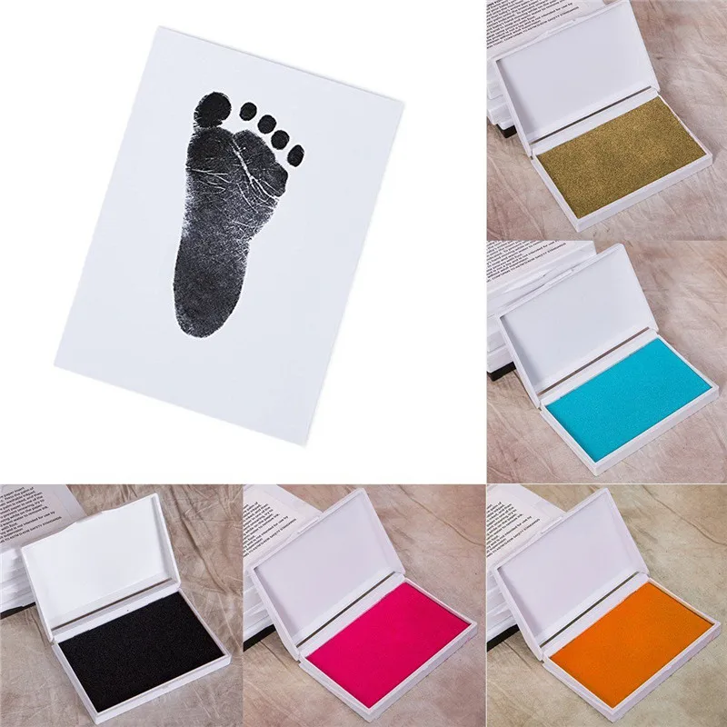 Baby Handprint Footprint Mold Pad Non-Toxic Inkless Safe Easy To Clean Newborn Photo Hand Foot Print Pad Wonderful Keepsake