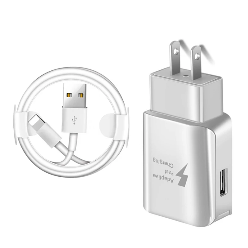 Комплект быстрое зарядное устройство+ usb-кабель для зарядки для iPhone X XS MAX XR 6 6 S 7 8 Plus 5 5S EU/US Plug Wall usb charger s кабель для передачи данных 1 м 2 м 3 м