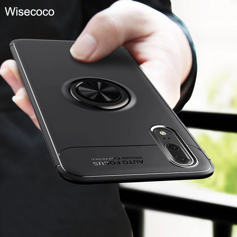 

Case For Huawei Mate 20 10 9 P20 p30 Pro P10 P9 P8 Lite Plus Car Holder Stand Magnetic Finger Ring Cover For Honor V10 10 9 Play