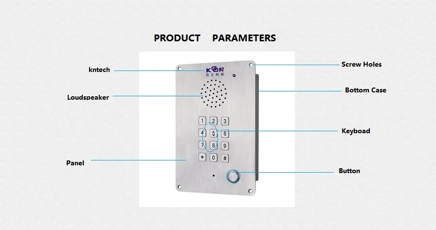 VOIP домофон Лифт Interom SIP Cleanroom телефон KNZD-15