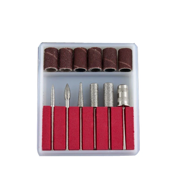 

6pcs Professional Manicure Nail Drills Files Bits Nail Art Beauty Salon Drill Set Kit with Sanding Cover