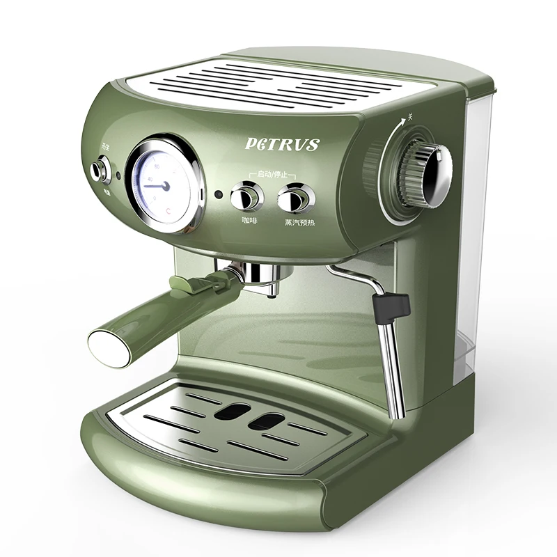 

Electric Coffee Maker Machine Semi-automatic Italian Coffee Maker 19Bar Pump Pressure Retro Steam Milk Frother Espresso Machine