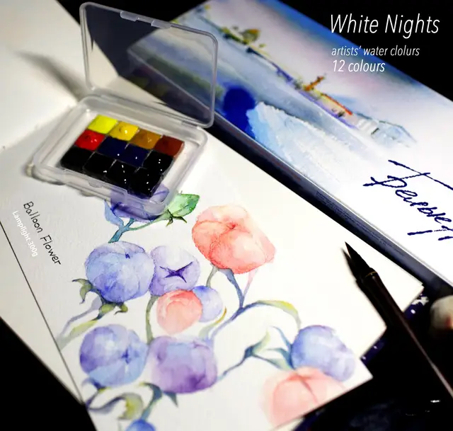 Russian White Night Nights Watercolors Artists Master High Russian White Night Nights Watercolors Artists Master High Concentration 12 Colors 0 5ml Sub Dispensing Package