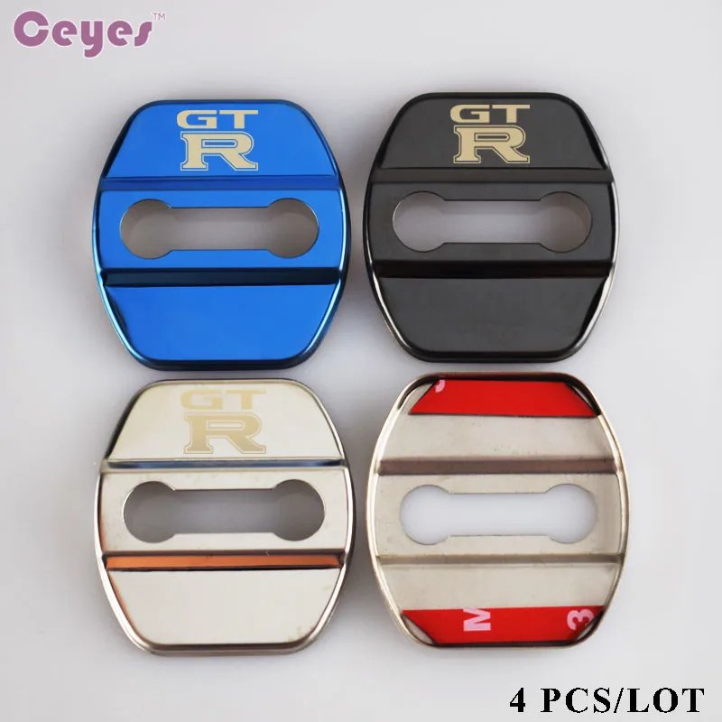 

Ceyes Car Styling Auto Door Lock Cover Case For Nissan GTR Qashqai Skyline Juke X-Trail Stainless Steel Accessories Car-Styling