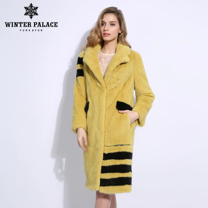 

2018 Imported Fashion Slim ther mink fur coats Candy color real fur mink fur coat New trend fur coat Boutique Fashion mink