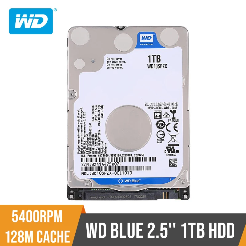 Western Digital WD Blue 2.5'' 1TB SATA 6Gb/s 5400RPM HDD