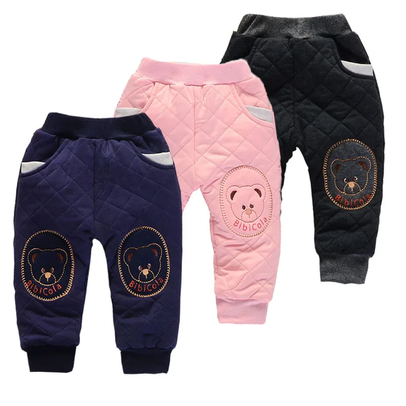 

BibiCola Children Pants Winter Autumn Girls Thick Warm Leggings Kids Boys Cartoon Trousers Baby Girls Christmas Pants Clothing