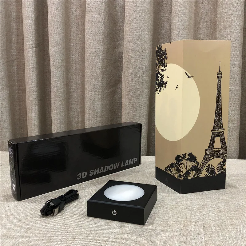 Sharelife креативные теплые белые бумажные тени USB ночник настольная Лампа Домашнее постельное белье украшение комнаты детский подарок на день рождения 1001