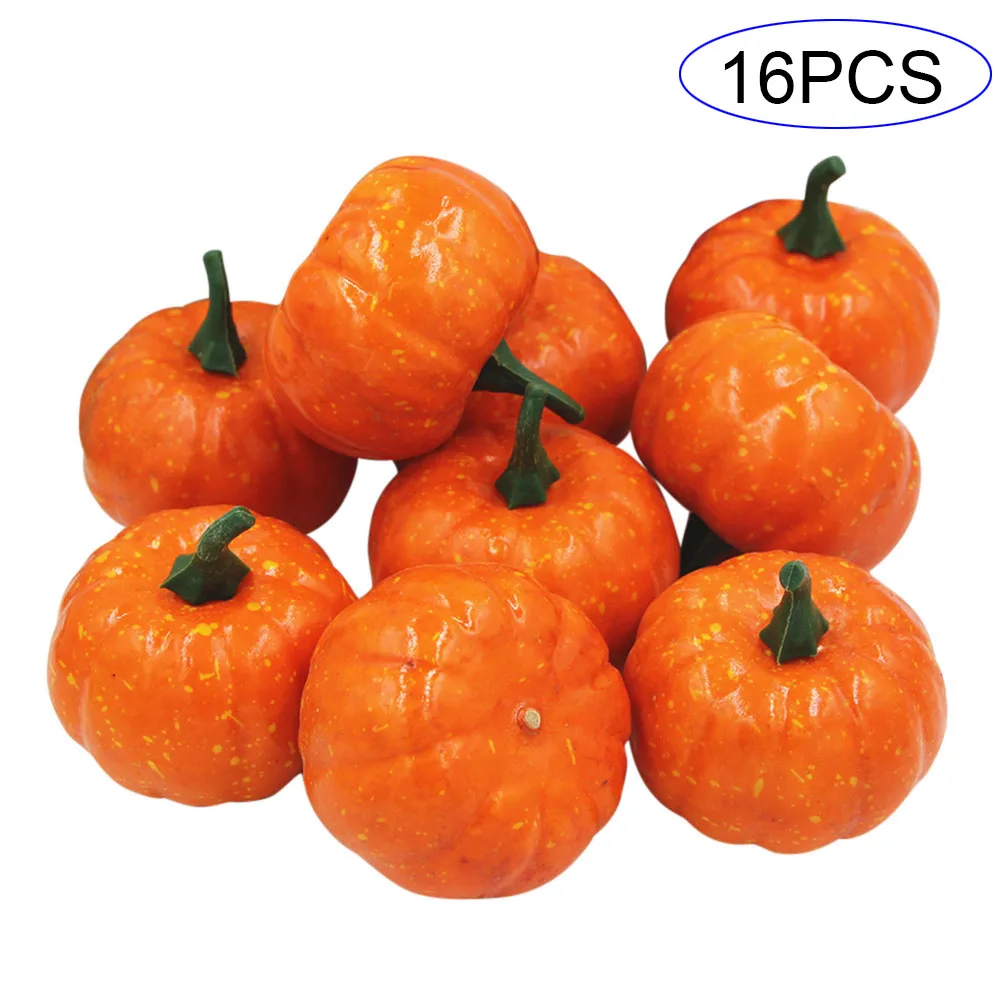 16 pcs set halloween decorative pumpkin artificial fall harvest mini pumpkins home party decor j2y - Harvest Decorations 16 pcs set halloween decorative pumpkin artificial fall harvest mini pumpkins home party decor j2y - Harvest Decorations