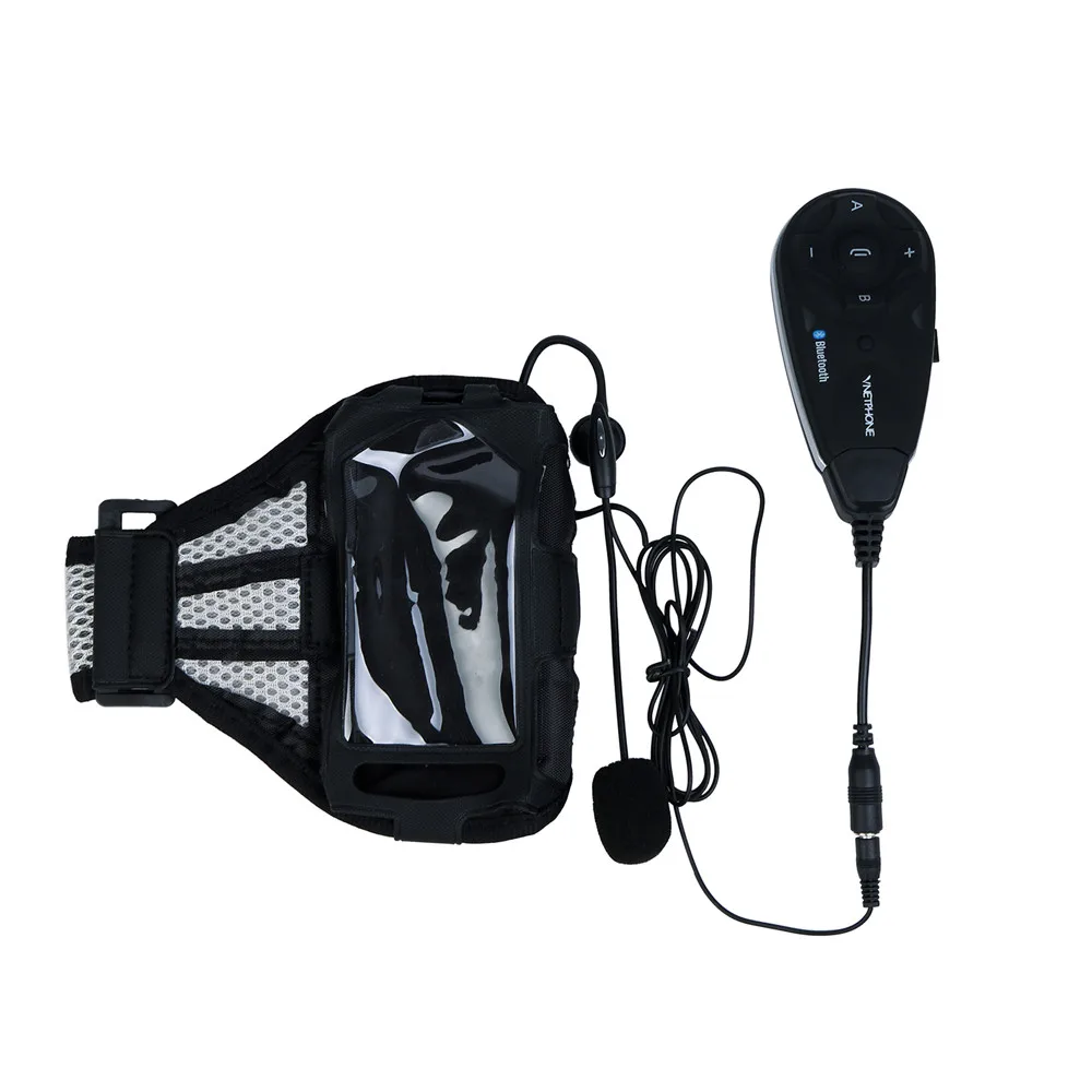 

2017 Capacetes 1200m 5 Riders Real Time Talking Motorcycle Bluetooth V5 Helmet Intercom + Football Referee Headset With Armband
