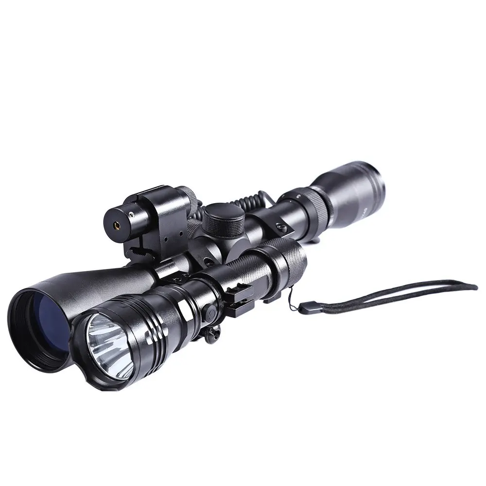 Sale for 3-9x40 Tactical Riflescope Reticle Scope Device Mount for Rifle Gun Laser Flashlight Hunting Kit Accurate Spotting Scopes 1 Inch