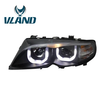 

VLAND Factory For Car Head Lamp For E46 Headlight 4 Doors 2001-2004 For 320i 328i LED Headlight H7 Xenon Lens+Plug And Play 12V