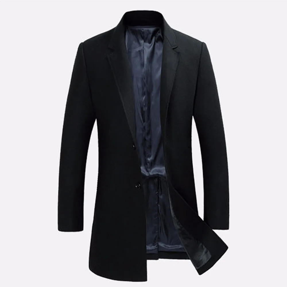 Tailor Made Men Winter Jacket Wool Men Longer Section Woolen Coats Men