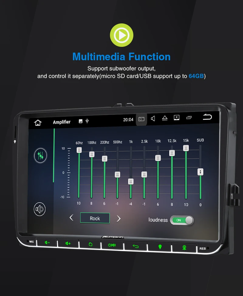 Discount Pumpkin 2 din 9"Android 9.0 Autoradio GPS Navigation For Volkswagen/Skoda/Golf/Passat Car Stereo Audio NO DVD Player OBD2 DAB 14