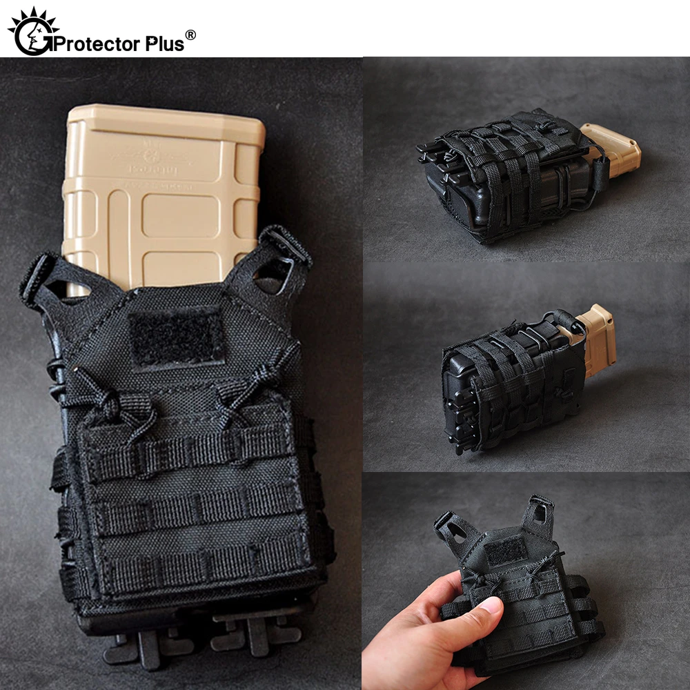 PROTECTOR PLUS Civilian Molle Mini JPC Camo Tactical Vest Hunting Outdoor Adjustable Belt Magazine Ornament Pendant