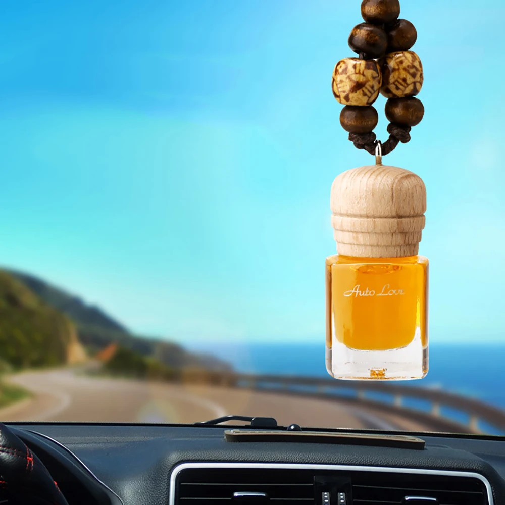 

Car Perfume Pendant Air Freshener Wood Bead Decor Automotive Rearview Mirror Fragrance Smell Diffuser Auto Flavor Freshener Gift