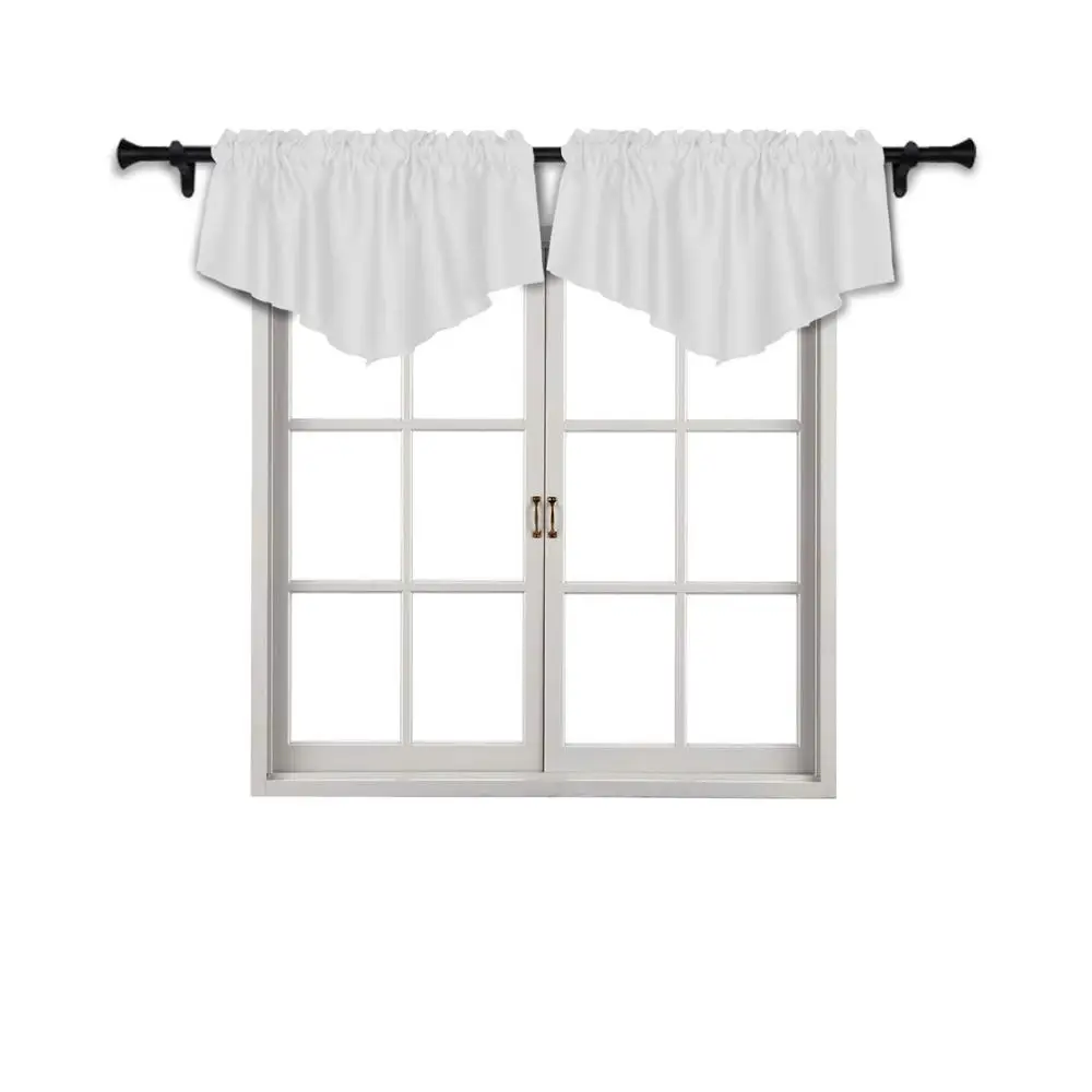 SUO AI текстильные волнистые подзоры плотные декоративные шторы для маленьких оконный шток карманные затемненные ярусные шторы для гостиной