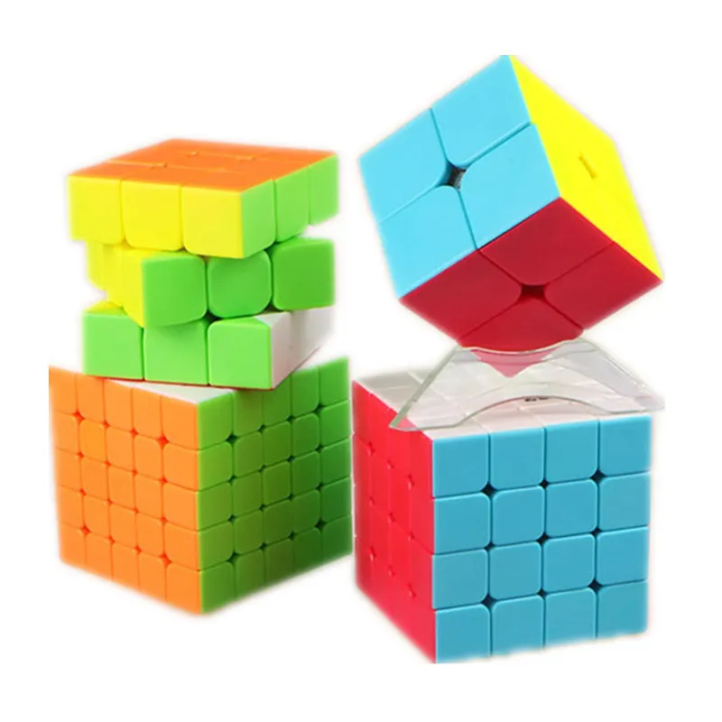 4 шт./компл. магический куб Qiyi Подарочный пакет магический куб набор 2x2x2 3x3x3 4x4 5x5x5 треугольник Dodecahedron Mastermorphix головоломка на скорость игрушки кубик рубика