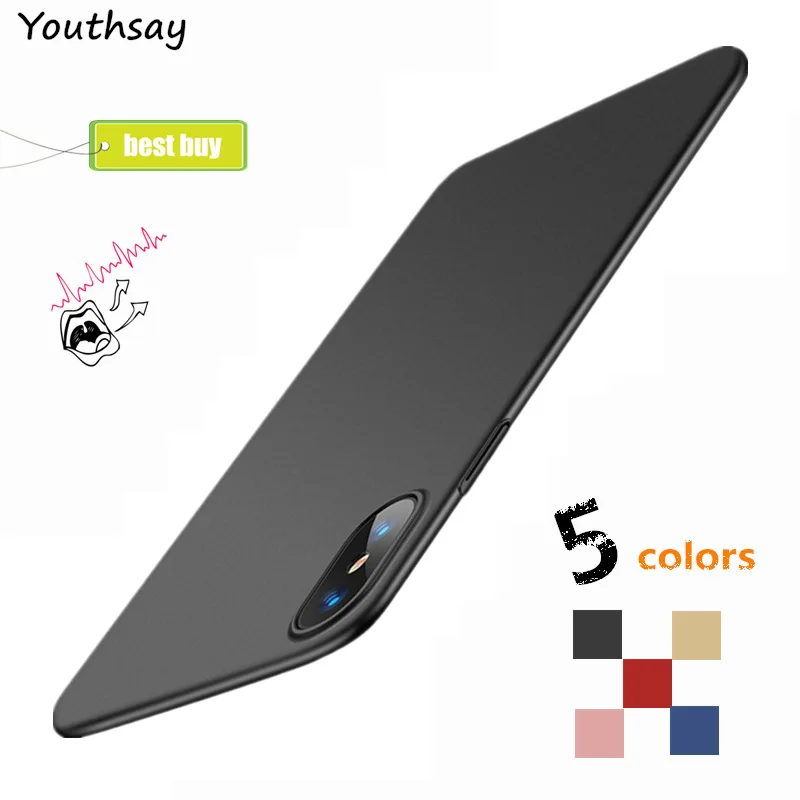 Youthsay For Capa iphone X Case Luxury Ultra-Thin Slip Hard PC Cover iphoneX Slim Phone Shell |