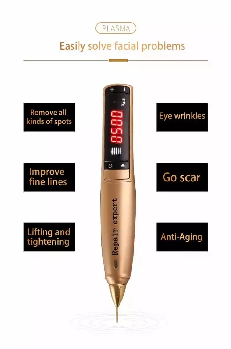 Стиль мини золото Plasma Jet Spot моль аппарат для удаления веснушек плазменная ручка