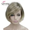 StrongBeauty Short Straight Ombre Blonde Bob Side Swept Bangs Synthetic Wig Women Full Wigs COLOUR CHOICES ► Photo 1/5