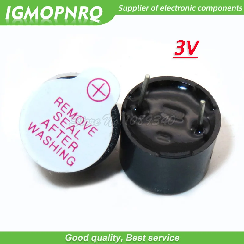 

10pcs 3V Active Buzzer 12095 Magnetic Long Continous Beep Tone 12*9.5mm IGMOPNRQ