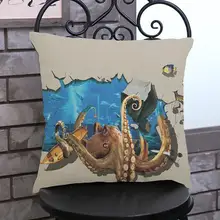 Горячая Мода 3D Осьминог живопись льняная наволочка для подушки пледы талии наволочка диван, домашний декор только для вас