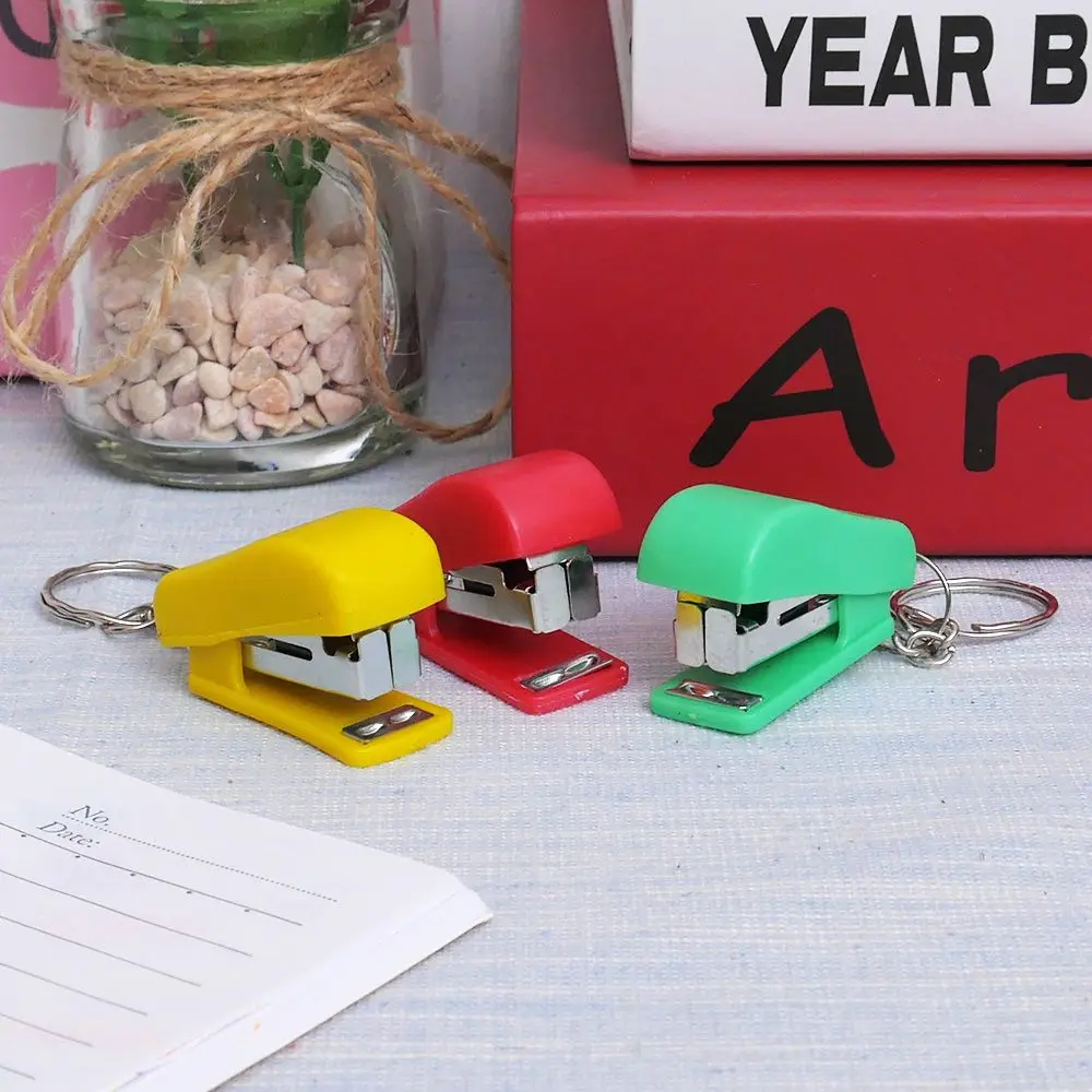 2PCS Super Kawaii Mini Small Stapler Useful Mini Stapler Staples Set Office Binding Stationery