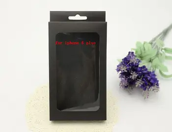 

500pcs no printing black Phone Case Package Paper Kraft Retail Packaging Box for iphone 4 5 6 7 plus S 4 5 6 Note 6 7 Cell phone