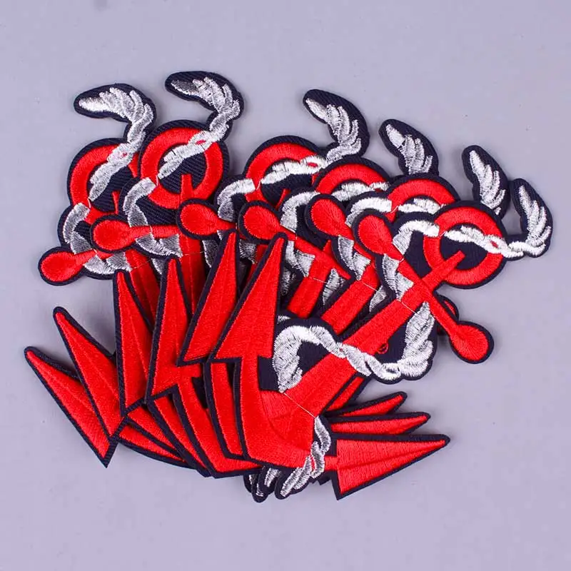 

Anchor Patch Punk Embroidered Patch Military Badges Stripes On Clothes Iron On Patches For Clonthing DIY Appliqued Stickers H