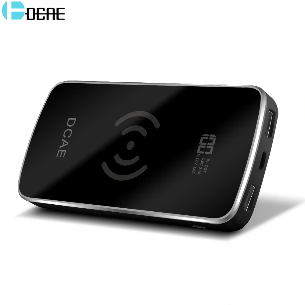 

DCAE 2 USB Qi Wireless Charger Power Bank 10000mAh For iPhone XS Max XR X 8 Samsung Note 9 8 S9 S8 Fast Charging Pad PowerBank